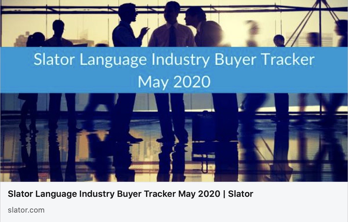 Slator Language Industry Buyer Tracker May 2020